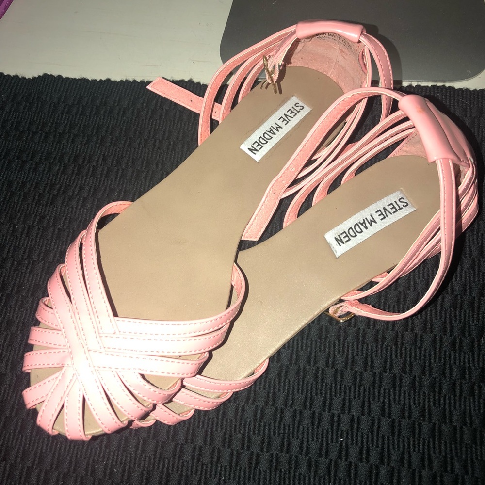 Steve Madden pink open toe sandals
